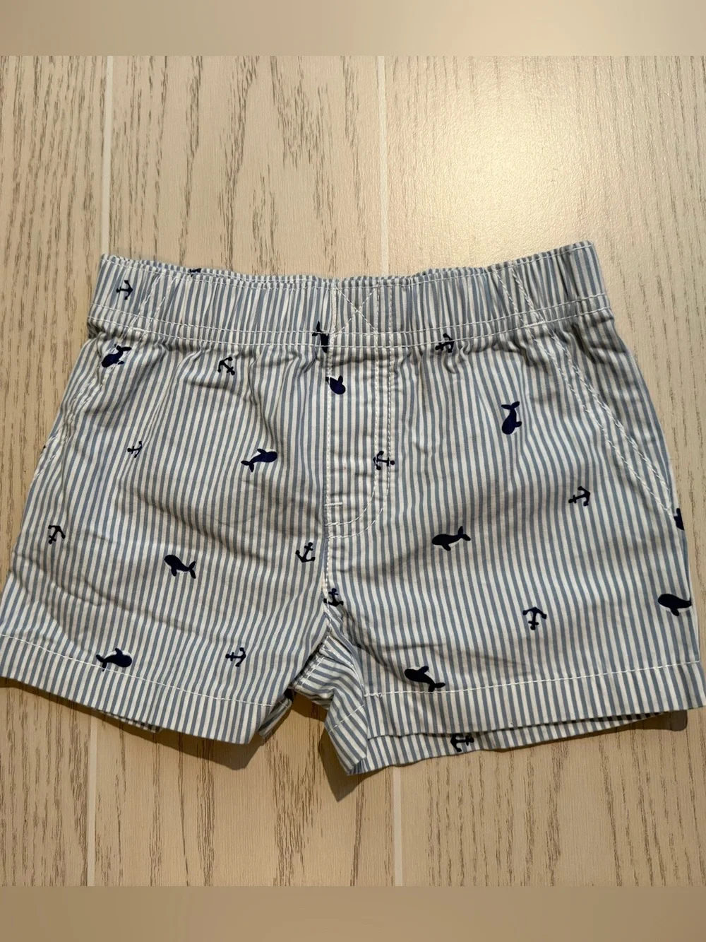 Carter’s Boys 2T Nautical Polo Whale Anchor Shorts 2 Piece Outfit Set